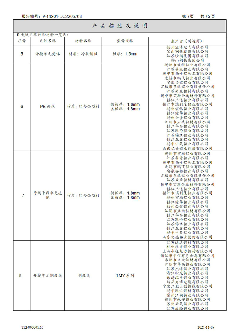 密集型母線槽型式試驗報告_07